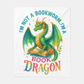 Ik ben geen boekenworm... fleece deken (Voorkant)