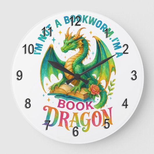 Ik ben geen boekenworm... grote klok (Voorkant)