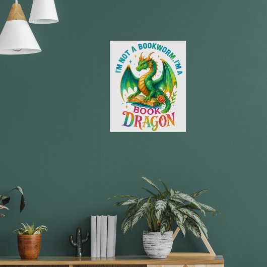 Ik ben geen boekenworm... poster (Woonkamer 1)
