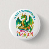 Ik ben geen boekenworm... ronde button 3,2 cm (Voorkant)