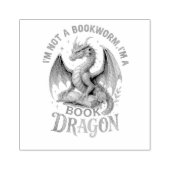 Ik ben geen boekenworm... rubberstempel (Afrduk)