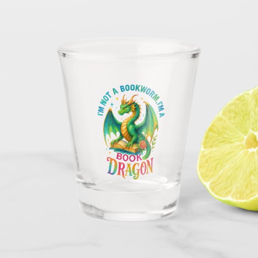 Ik ben geen boekenworm... shot glas (Voorkant)