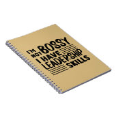 Ik ben geen Bossy Funny Quote Kantoor Notitieboek (Rechterzijde)