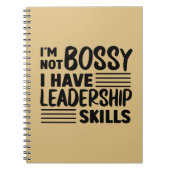 Ik ben geen Bossy Funny Quote Kantoor Notitieboek (Voorkant)