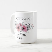 Ik ben geen bossy, ik ben de baas koffiemok (Voorkant links)