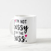 Ik ben geen bossy Two-Tone koffiekoffie mok (Voorkant links)