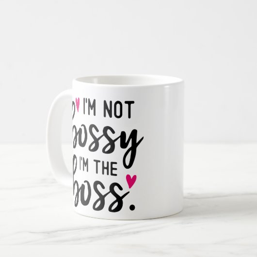Ik ben geen bossy Two-Tone koffiekoffie mok (Voorkant links)
