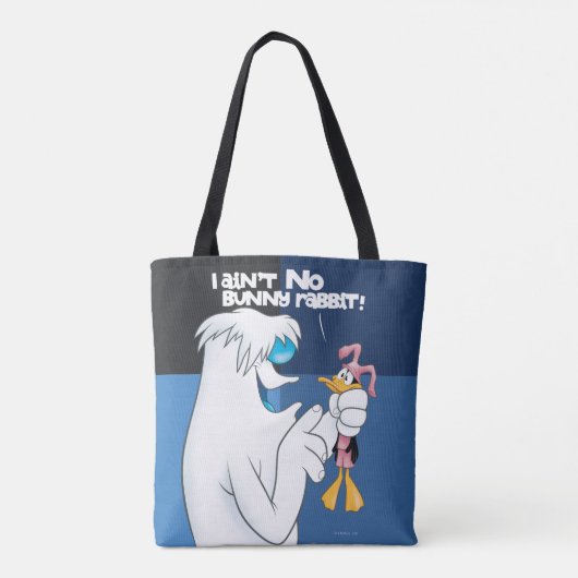 "Ik ben geen Bunny Rabbit" Hugo & DAFFY DUCK™ Tote Bag (Achterkant)
