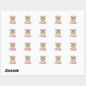 Ik ben geen Burger Ronde Sticker (Vel)