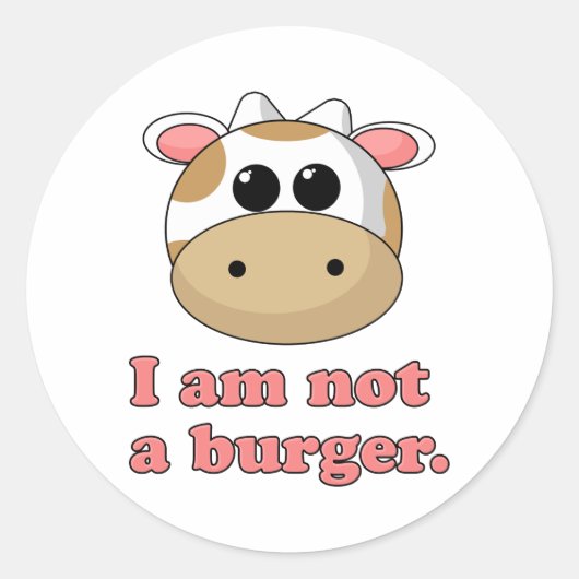 Ik ben geen Burger Ronde Sticker (Voorkant)