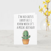 Ik ben geen Cactus Expert Puns Verjaardag Kaart (Gele Bloem)