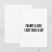 Ik ben geen chef, ik bak gewoon veel bedankkaart (Voorkant / Achterkant)