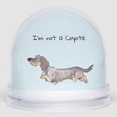 Ik ben geen coyote teckel sneeuwbol (Voorkant)