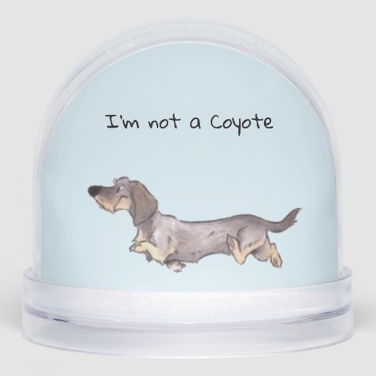 Ik ben geen coyote teckel sneeuwbol (Voorkant)