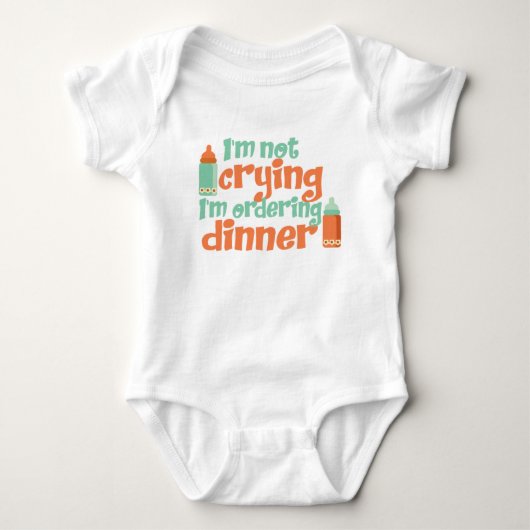 Ik ben geen Crying Baby Jersey Bodysuit. Romper (Voorkant)