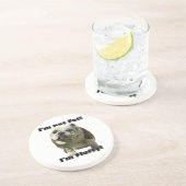 Ik ben geen dikke bulldog zandsteen onderzetter (Zijkant)