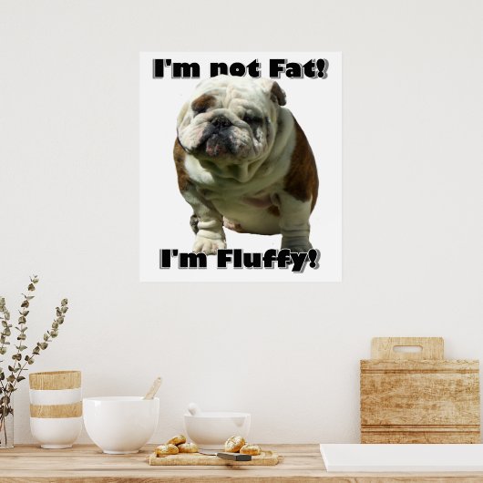 Ik ben geen dikke poster. poster (Keuken)