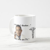 "Ik ben geen echte dokter" Koffiemok (Voorkant links)