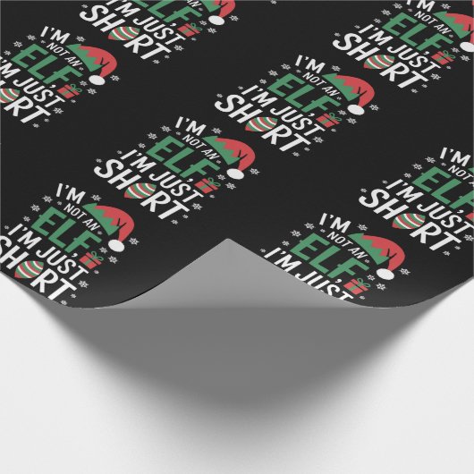 Ik ben geen elf, alleen maar korte, grappige kerst cadeaupapier (Hoek)