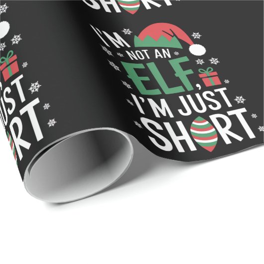 Ik ben geen elf, alleen maar korte, grappige kerst cadeaupapier (Rol Hoek)