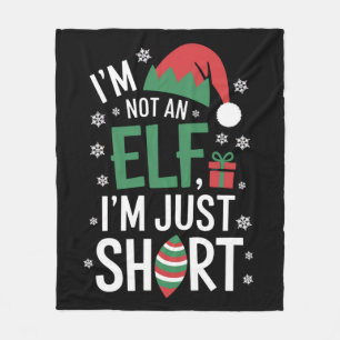 Ik ben geen elf, alleen maar korte, grappige kerst fleece deken