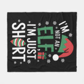 Ik ben geen elf, alleen maar korte, grappige kerst fleece deken (Voorkant (Horizontaal))