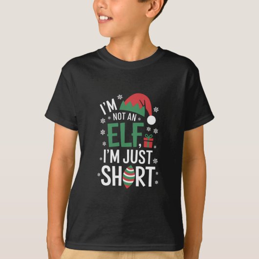 Ik ben geen elf, alleen maar korte, grappige kerst t-shirt (Voorkant)