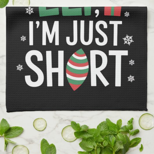 Ik ben geen elf, alleen maar korte, grappige kerst theedoek (Gevouwen)