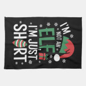 Ik ben geen elf, alleen maar korte, grappige kerst theedoek (Horizontaal)