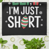 Ik ben geen elf, alleen maar korte, grappige kerst theedoek (Gevouwen)