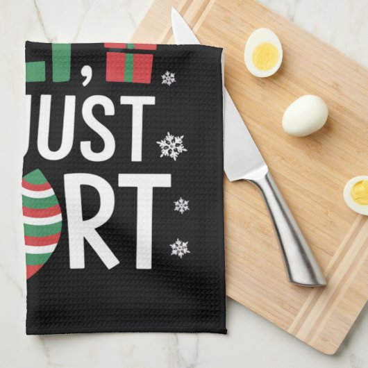 Ik ben geen elf, alleen maar korte, grappige kerst theedoek (Quarter Fold)