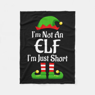 Ik ben geen Elf Familie kerstbal die Mannen aanpas Fleece Deken