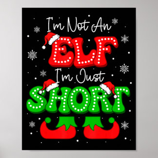 Ik ben geen elf, gewoon klein, grappig kerstfeest poster