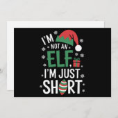 Ik ben geen elf, gewoon klein, grappige kerst Kers Feestdagenkaart (Voorkant / Achterkant)