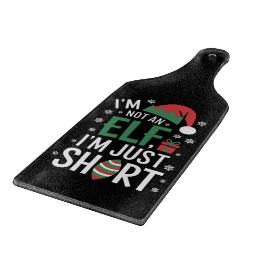 Ik ben geen elf, gewoon klein, grappige kerst Kers Snijplank (Hoek)