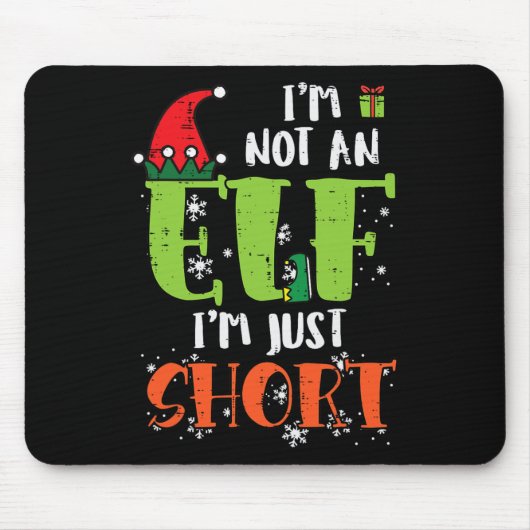 Ik ben geen elf, gewoon klein leuk kerstfeest Kers Muismat (Voorkant)
