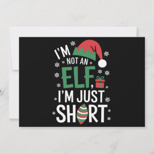 Ik ben geen elf, gewoon klein, leuke kerst Kerstmi Feestdagenkaart