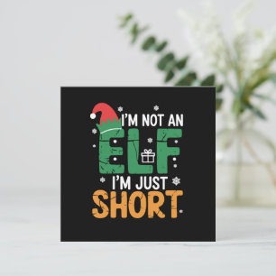 Ik ben geen elf, gewoon klein, leuke kerst Kerstmi Feestdagenkaart