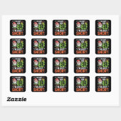 Ik ben geen elf, gewoon klein, leuke kerst Kerstmi Vierkante Sticker (Vel)