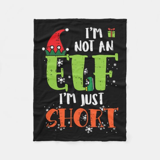Ik ben geen Elf, gewoon kort kerstfeest Mannen Fleece Deken (Voorkant)