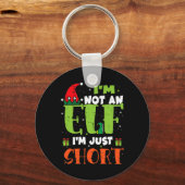 Ik ben geen Elf, gewoon kort kerstfeest Mannen Sleutelhanger (Voorkant)