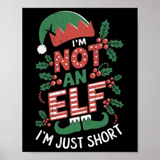 Ik ben geen Elf, ik ben gewoon geen Elf Kerstmis Poster (Voorkant)