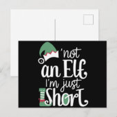 Ik ben geen Elf. Ik ben gewoon kortstondig kerstfe Feestdagenkaart (Voorkant / Achterkant)