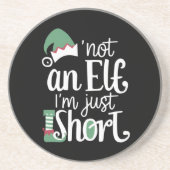 Ik ben geen Elf. Ik ben gewoon kortstondig kerstfe Zandsteen Onderzetter (Voorkant)