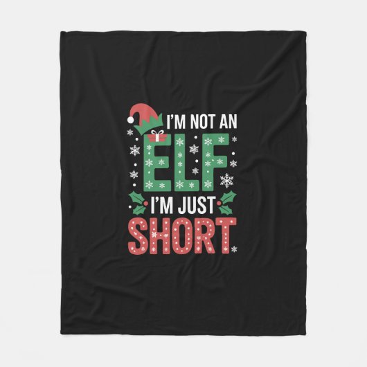 Ik ben geen elf, maar een korte, grappige kerstmis fleece deken (Voorkant)