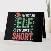Ik ben geen elf, maar een korte, grappige kerstmis kaart (Voorkant)