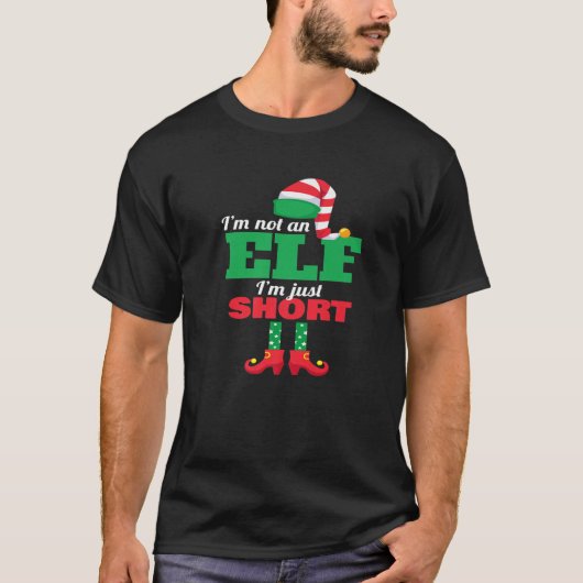 Ik ben geen Elf voor kort kerstfeest T-shirt (Voorkant)
