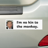Ik ben geen familie van de aap Struik Bumpersticker (Op auto)