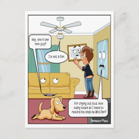 Ik ben geen Fan Punny Briefkaart (Voorkant)