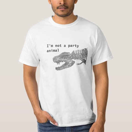 Ik ben geen feestdier t-shirt (Voorkant)